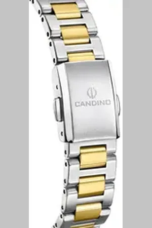 Candino Quarzuhr Damenuhr Edelstahl silber gold, (Analoguhr), Damen Armbanduhr rund, Edelstahlarmband silber, gold, Elegant silberfarben