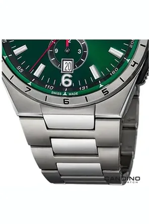 Candino Chronograph Herrenuhr Titan grau , (Chronograph), Herren Armbanduhr rund, Titanarmband grau, Casual grau