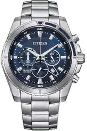 Citizen Chronograph AN8201-57L, Armbanduhr, Quarzuhr, Herrenuhr, Edelstahlarmband silberfarben