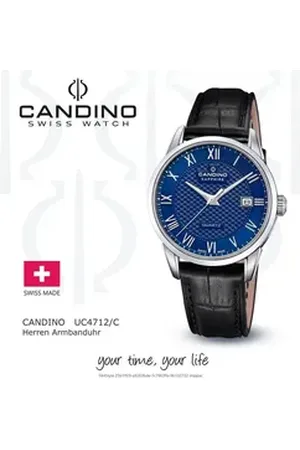 Candino Quarzuhr Herrenuhr Edelstahl schwarz, (Analoguhr), Herren Armbanduhr rund, Edelstahlarmband schwarz, Casual schwarz