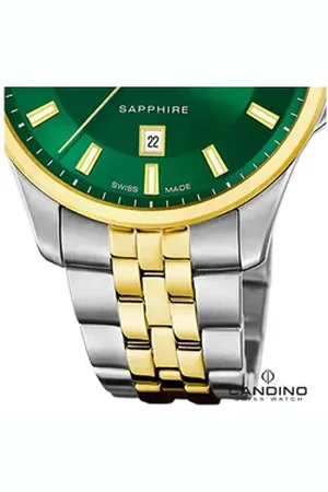 Candino Quarzuhr Herrenuhr Edelstahl silber gold, (Analoguhr), Herren Armbanduhr rund, Edelstahlarmband silber, gold, Casual silberfarben