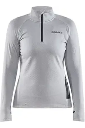 Craft Langarmshirt Damen Langarmshirt CORE Trim Thermal HZ Midlayer 1909501 grau XL