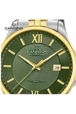 Candino Quarzuhr Herrenuhr Edelstahl silber gold, (Analoguhr), Herren Armbanduhr rund, Edelstahlarmband silber, gold, Luxus silberfarben