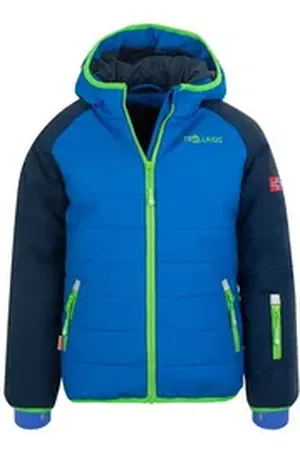 TROLLKIDS Skijacke Hafjell PRO blau|grün 110