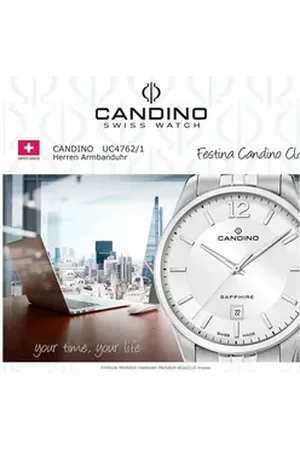 Candino Quarzuhr Herrenuhr Edelstahl silber, (Analoguhr), Herren Armbanduhr rund, Edelstahlarmband silber, Casual silberfarben
