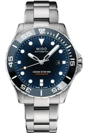 MIDO Schweizer Uhr Herrenuhr Ocean Star Diver 600 m, Chronometer COSC blau
