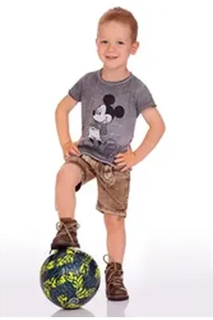 hangOwear Lederhose Trachtenjeans Kinder - COLOR KIDS - schlamm 146/152