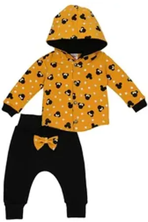 Makoma Kapuzenstrickjacke Set Mickey Mouse Punkte (1-tlg) Kapuze bunt|gelb|schwarz 62 (0-3 Monate)