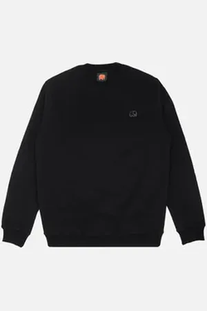 TRENDSPLANT Rundhalspullover Organic Essential Sweater Black schwarz M