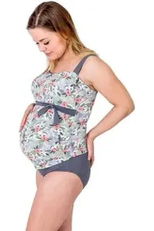 Petit Amour Umstands-Tankini ALENA_Tukan Bademode schwanger F/G Cup Bügel maternity swimwear (Set, 2-St., Tankinitop & Bikinislip) Design made in Germany, stylish & bequem & langlebig grau S++ (F/G Cup)