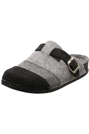 Dr. Feet Wooly Hausschuh grau|schwarz 42 EU
