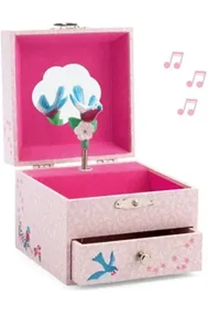 Djeco Schmuckkasten Musik Schmuckkästchen viereckig 10,5 x 10,5 x 8,5 cm- Verkäufer:Schenken & Spielen