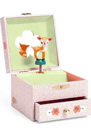 Djeco Schmuckkasten Musik Schmuckkästchen viereckig 10,5 x 10,5 x 8,5 cm- Verkäufer:Schenken & Spielen