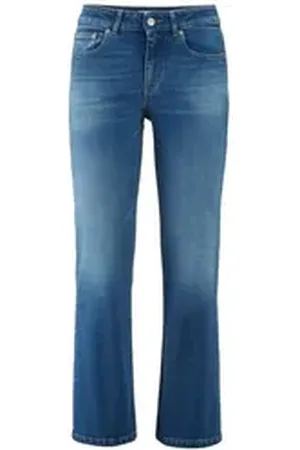 hessnatur 5-Pocket-Jeans Kick Flared Slim aus Bio-Denim (1-tlg) blau 26/29