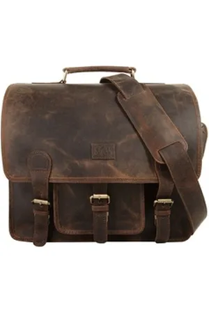 Bagan Aktentasche, echt Leder braun