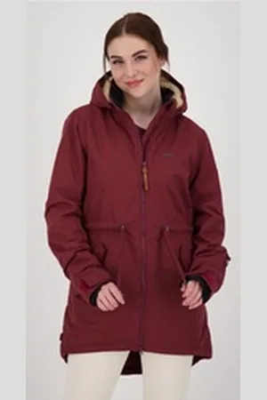 CNSRD Funktionsparka CHARLOTTA COAT GRAPE CS WOMEN mit hochschließendem Kragen und Kapuze rot 42