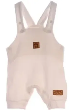 La Bortini Latzhose Hose mit Träger für Babys und Kinder Latzhose Baby 50 56 62 68 74 80 86 92 98 beige 74-80