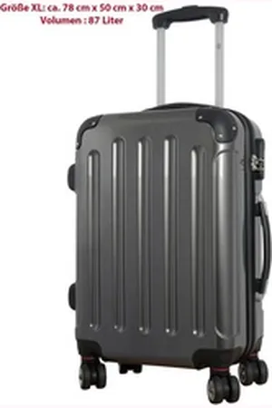 MONOPOL® Hartschalen-Trolley Hartschalen-Trolley Reisekoffer ABS Hartschalenkoffer, gefütterter Innenraum/Zahlenschloss/4 Doppellräder 78 cm