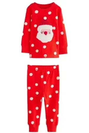 Next Pyjama Weihnachtlicher Pyjama aus 100 % Baumwolle (2 tlg) rot 80-86 (12-18 Mon.)