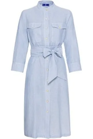 Brigitte Von Schönfels Midikleid Kleid mit Streifen blau 44