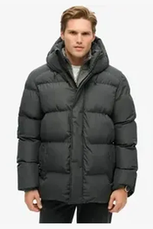 Superdry Steppjacke HOODED 5 BAFFLE SPORTS PUFFER grau XXXL