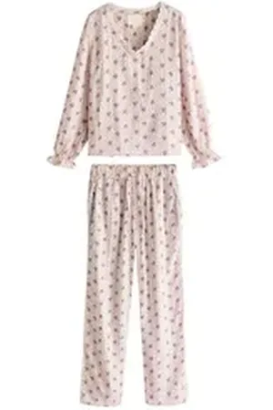 Laura Ashley Pyjama Pyjama aus Webstoff (2 tlg) beige 50 (GB: 22)