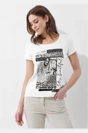 ALBA MODA Print-Shirt Shirt weiß 40