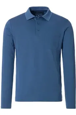 Redmond Langarm-Poloshirt blau 4XL