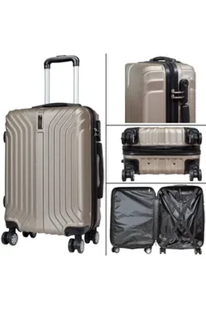 MONOPOL® Hartschalen-Trolley Valis Hartschalen-Trolley Reisekoffer M-L-XL ABS Hartschalenkoffer, drehbar um 360° & 4x Doppelrollen 57 cm