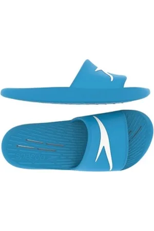 Speedo Slide Junior 28 EU/10 GB Blue Badeschuh blau 28 EU/10 GB
