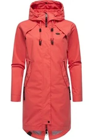 Ragwear Jerseymantel Rejany Wasserdichter Damen Parka für die Übergangszeit rosa S (36)