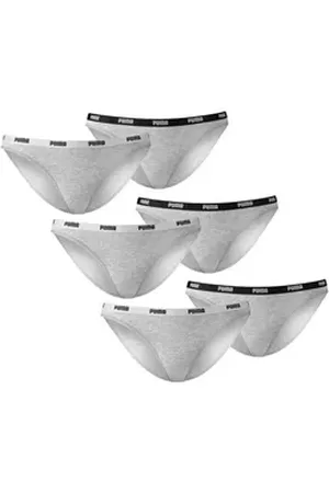 PUMA Bikinislip Bikini-Slip (2-St) Low Rise, Modal grau S