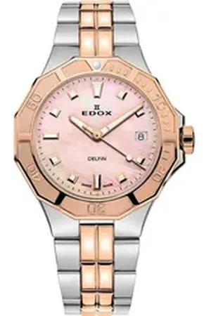 Edox Quarzuhr 53020-357RM-ROR Delfin Diver Damenuhr 38mm 20ATM 53020-357RM-ROR Delfin Diver Damenuhr 38mm 20ATM