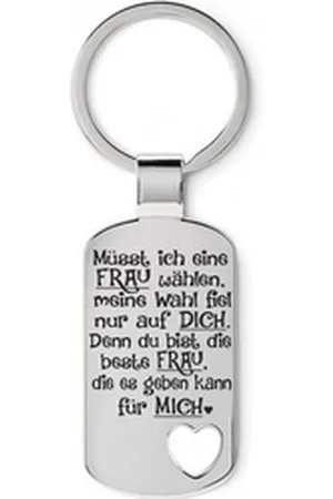 Lieblingsmensch Schlüsselanhänger müsst ich wählen... meine Wahl fiel nur auf Dich - Frau (Schlüsselanhänger mit Gravur, inklusive Schlüsselring), Robuste und filigrane Lasergravur