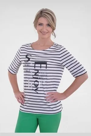 NAVIGAZIONE Print-Shirt (1-tlg) mit Statement-Print blau 48