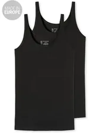 Schiesser Tanktop diverse Damen Shirts (2-tlg) schwarz 34