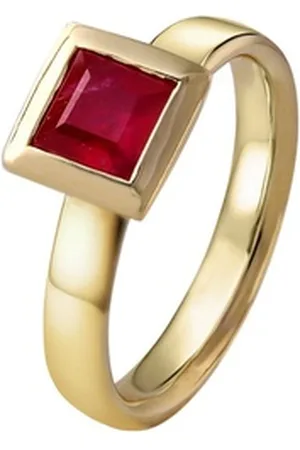 Acalee Goldring Gold 333 / 8K mit Rubin goldfarben 53
