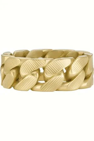 Fossil Fingerring Herren-Herrenring Edelstahl goldfarben