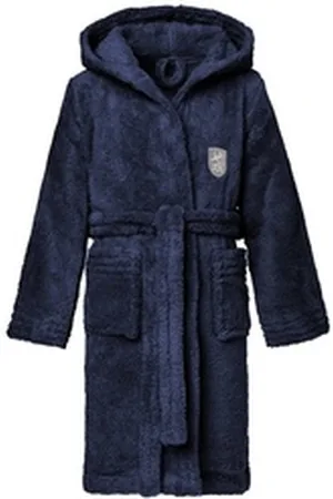 L -  L Bademantel Jungen & Jugend Bademantel mit Kapuze LL0031, 3/4, Polyester, Kapuze blau 110-116