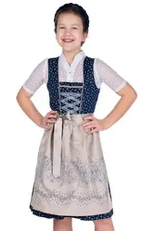 Isar Dirndl Kinderdirndl 2tlg. - BRIJANA - marine/beige beige 128