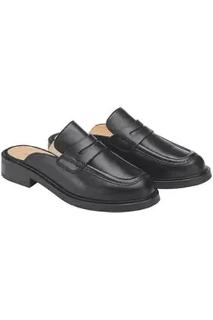 hessnatur Aus chromfrei gegerbtem Leder im Slounge-Style Slipper schwarz 42 EU