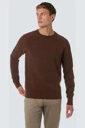 No Excess Rundhalspullover Chenillo-Crewneck-Pullover braun XXL