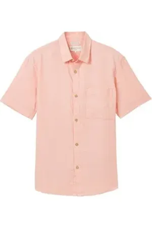 TOM TAILOR Denim Kurzarmhemd rot S