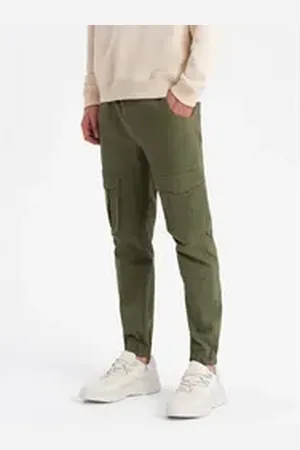 Ombre Clothing Jeggings Herrenhose Jeggings mit Cargo-Taschen grün XL
