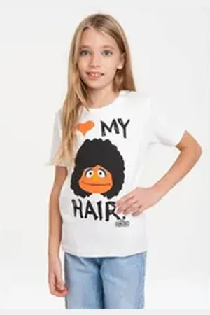 LOGOSHIRT T-Shirt I Love My Hair mit tollem Frontprint weiß 92/98