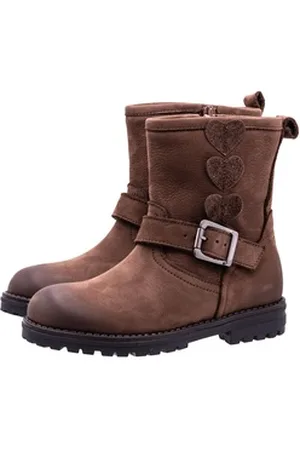 Dianetti Stiefel Mädchen 9913 Winterschuhe Leder Braun Schnürstiefelette 34 EU