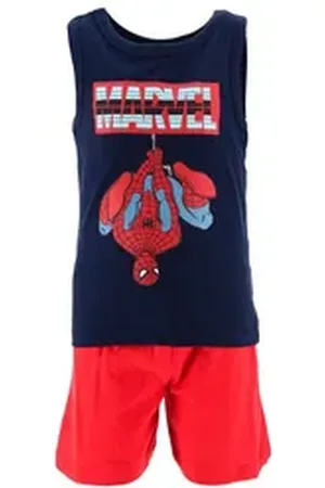 Sun City Spiderman Shorty Kinder Jungen Pyjama Schlaf-Set (2 tlg) rot 128