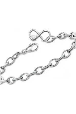 Goldene Hufeisen Bettelarmband Stabiles Kinder, Mädchen Unendlichkeit Armband Charm aus 925 Silber (1 Stück) 16cm
