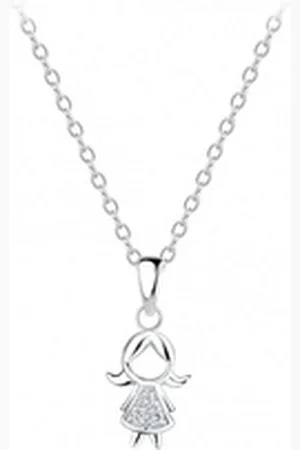 ALEXANDER YORK Kette mit Anhänger MÄDCHEN, 2-tlg. (Kette mit Anhänger), 925 Sterling Silber silberfarben