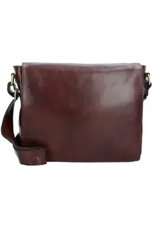 Leonhard Heyden Messenger Bag Cambridge, Leder braun|rot